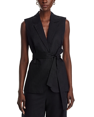 Aqua Belted Vest - 100% Exclusive In Black