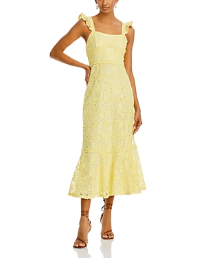 Aqua Lace Midi Dress - 100% Exclusive In Yellow