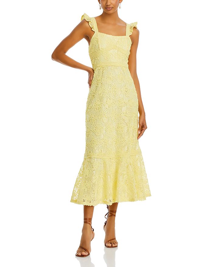 AQUA Lace Midi Dress - 100% Exclusive | Bloomingdale's