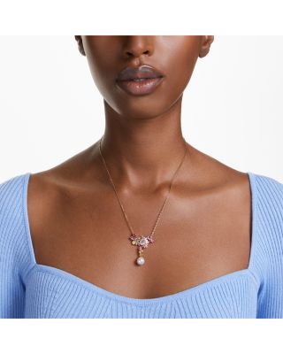 Swarovski Gema Sakura Imitation Pearl & Crystal Mixed Cut Pendant
