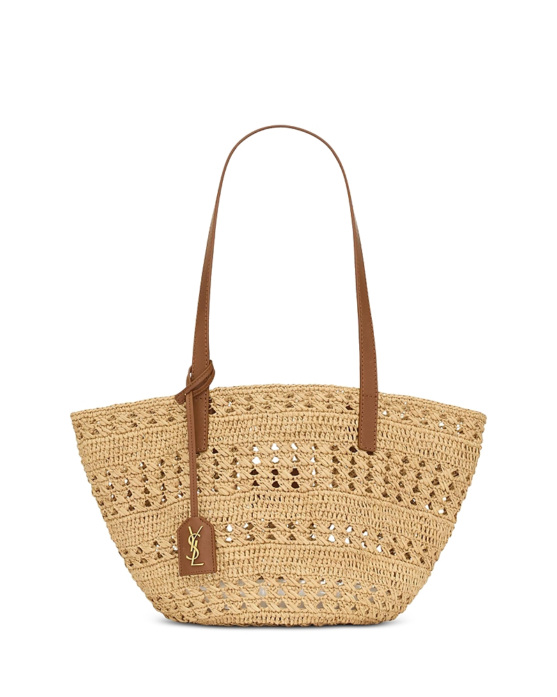 Saint Laurent Panier Small Tote Bag in Raffia