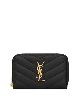 SAINT LAURENT Cassandre Matelasse Coin Card Wallet in