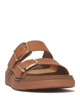Women's GEN-FF Buckle Two Bar Leather Slides