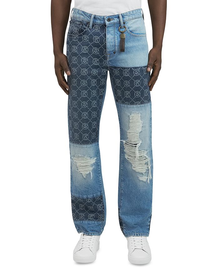 PRPS Kure Relaxed Fit Distressed Jeans in Indigo Blue | Bloomingdale's