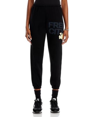 Cotton Logo Sweatpants in Black Space Cream