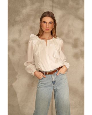 Ruffle Front Blouse