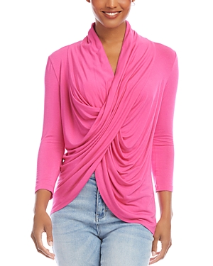 Shop Karen Kane Crossover Top In Pink