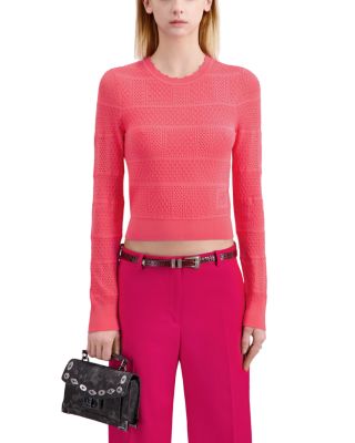 The Kooples - Scalloped Neck Long Sleeve Top