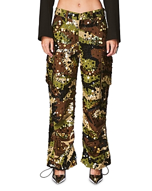 RETROFÉTE ALEXIA COTTON SEQUIN CARGO trousers