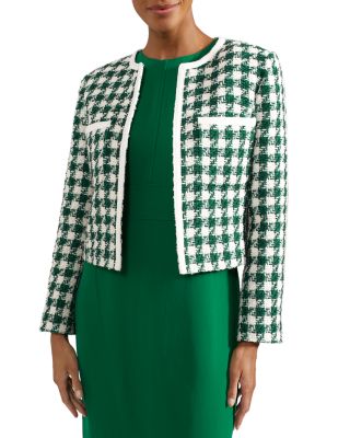 HOBBS LONDON - Genevieve Houndstooth Checkered Jacket