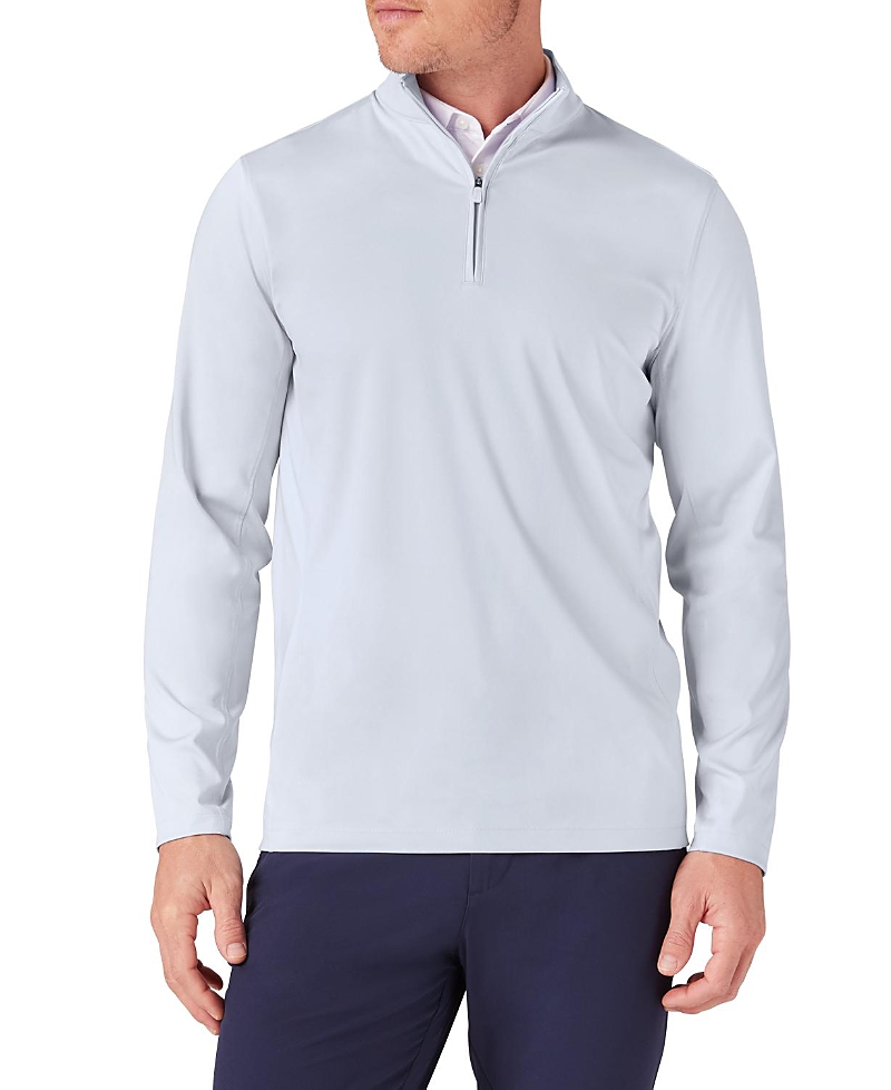 Mizzen + Main Keeton Quarter Zip Performance Pullover In Sky Heather