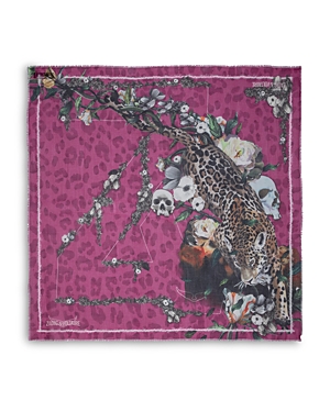 Shop Zadig & Voltaire Kerry Wild Scarf In Pink/multi