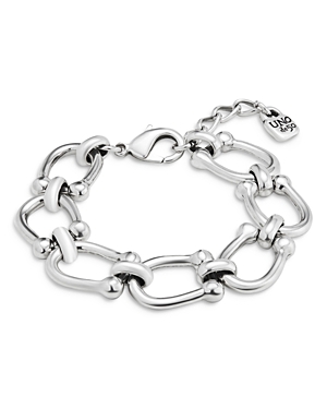 Uno De 50 Serotonin Oval Link Chain Bracelet In Metallic