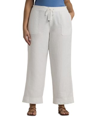 Plus Linen Drawcord Pants