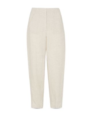 Linen Barrel Leg Pants