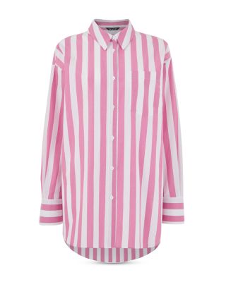 Cotton Striped Oversized Shirt