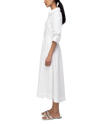 Jazz Poplin Pintuck Midi Dress