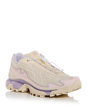 Shop Salomon Women's Xt-slate Low Top Sneakers In Shortbread/cloud Pink/orchid Petal