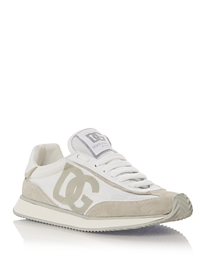 Dolce & Gabbana Mixed-material Dg Cushion Sneakers In White