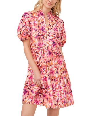 CeCe - Split Neck Babydoll Dress