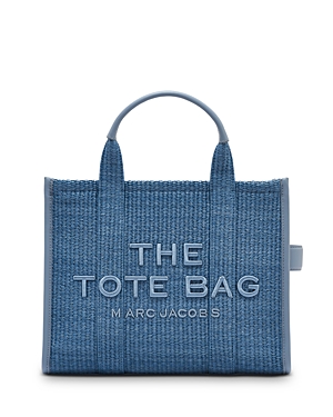 Shop Marc Jacobs The Woven Medium Tote Bag In Pale Blue
