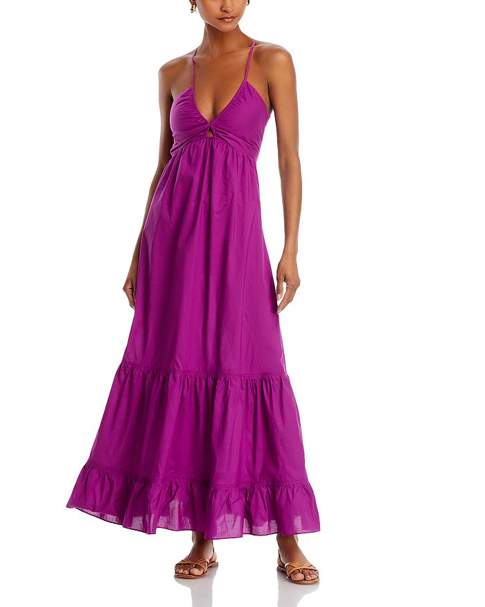 VANESSA BRUNO Alexandra Ruffled Open Back Dress Bloomingdale's