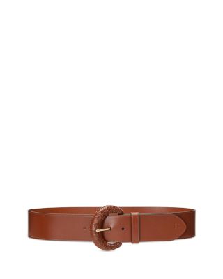 Ralph Lauren - Crescent Buckle Leather Wide Belt