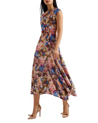 ted baker asymmetric dress Ted Baker Asymmetric Sleeveless Midi Dress