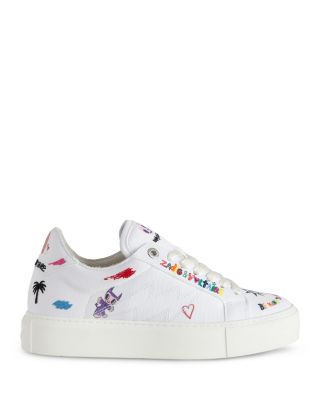 Zadig & Voltaire - Women's LA Flash Embellished Lace Up Low Top Sneakers
