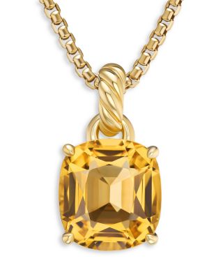 Marbella Pendant in 18K Yellow Gold with Citrine, 12mm