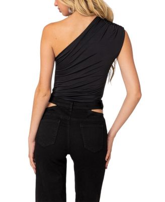 Tabby Gathered One Shoulder Bodysuit