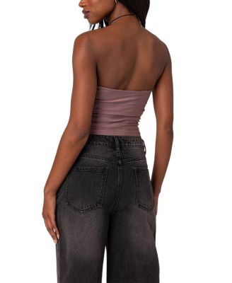  Maxeen Shiny Gathered Tube Top