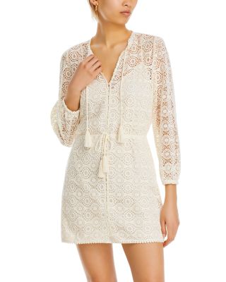 FRAME - Lace Tassel Mini Dress