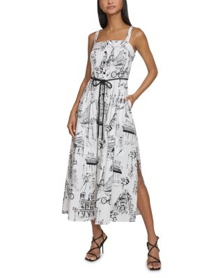 KARL LAGERFELD PARIS - Printed Cotton Dress