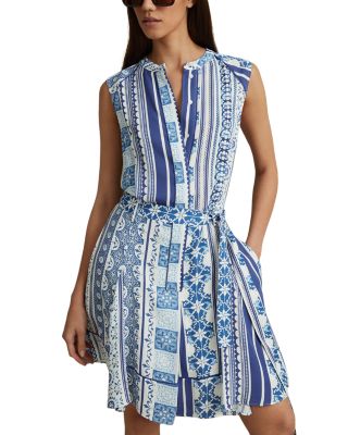 Florence Sleeveless Tile Print Dress