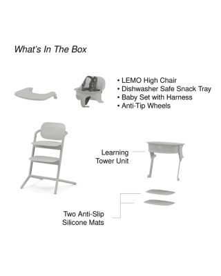 LEMO 3-in-1 High Chair + Training Tower 
