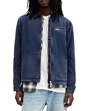 Shop Allsaints Rothwell Canvas Jacket In Starry Blue