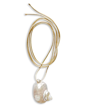 Shop Anni Lu Shell On A String Pendant Necklace, 59.05 In White