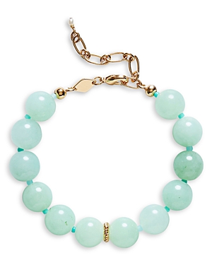 Shop Anni Lu Ball Bead, Jade & Cultured Freshwater Pearl Bracelet In Blue