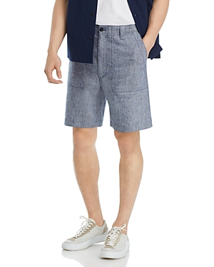 Shop Michael Kors Straight Fit 8 Camp Shorts In Midnight