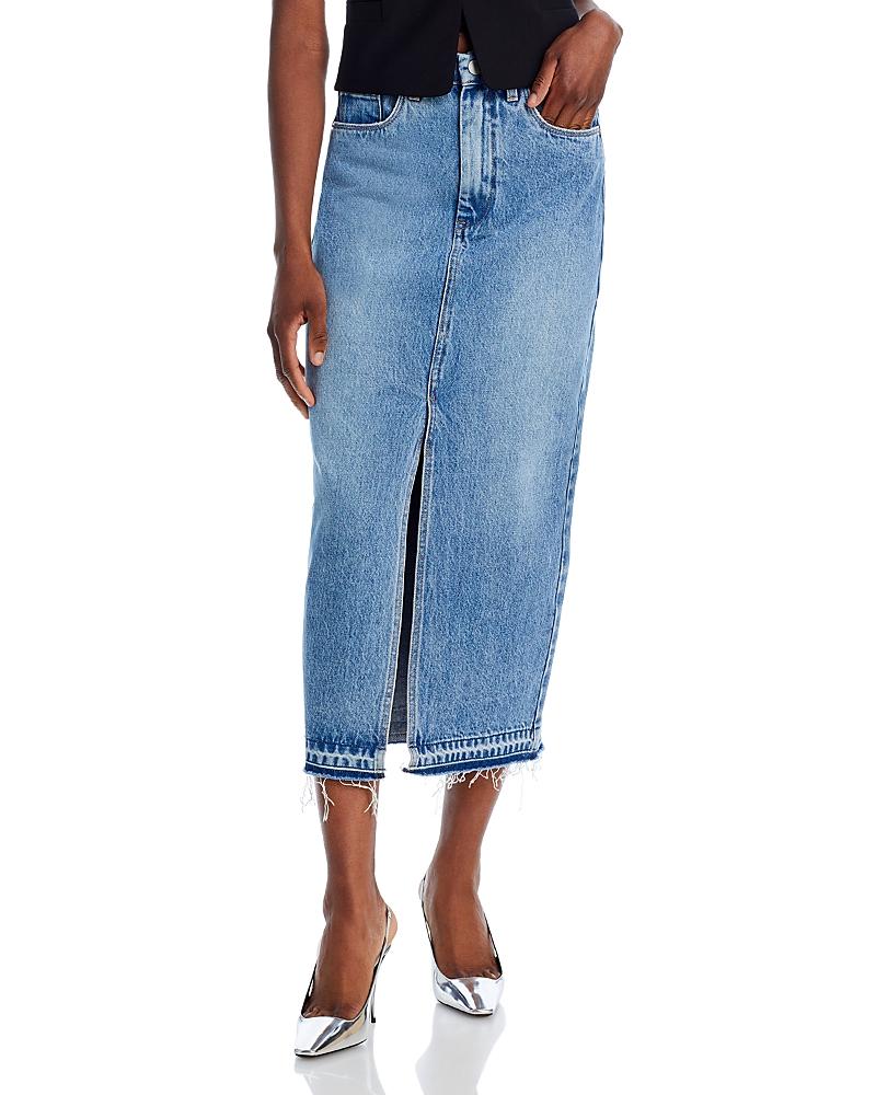 Blanknyc Denim Midi Skirt In Double Dut