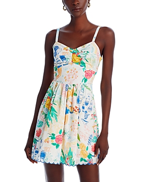 Shop Mother The Butterfly Kisses Mini Dress In Painted Ladies