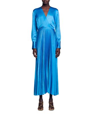 Sandro - Anissa Pleated Maxi Dress