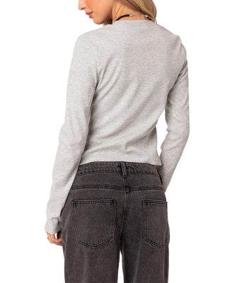 Marny Long Sleeve Waffle Top