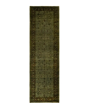 Shop Bloomingdale's Fine Vibrance M1503 Runner Area Rug, 3'1 X 10'5 In Green