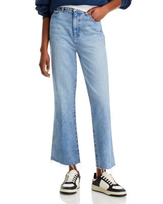 PAIGE - Courtney High Rise Raw Hem Ankle Jeans in Khristndis