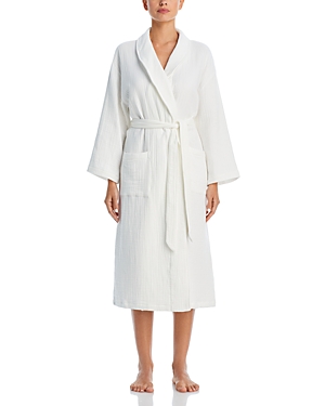 Shop Barefoot Dreams Malibu Collection Muslin Cotton Spa Robe In Sea Salt