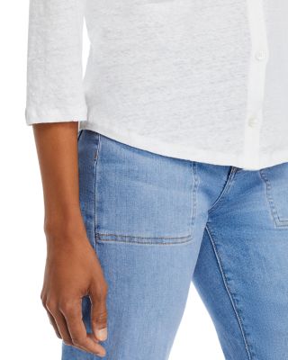 Stretch Linen Button Up Shirt