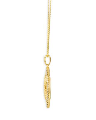 Champagne Diamond Filigree Star Pendant Necklace in 14K Yellow Gold, 0.4 tcw