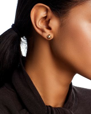 Children's Flower Puff Stud Earrings in 14K Yellow Gold